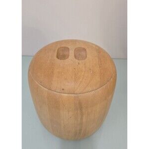 Jens Quistgaard Dansk Teak Ice Bucket 8.5” MCM Denmark Vintage